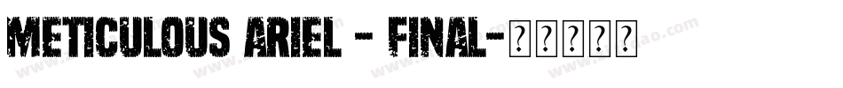 Meticulous Ariel - Final字体转换